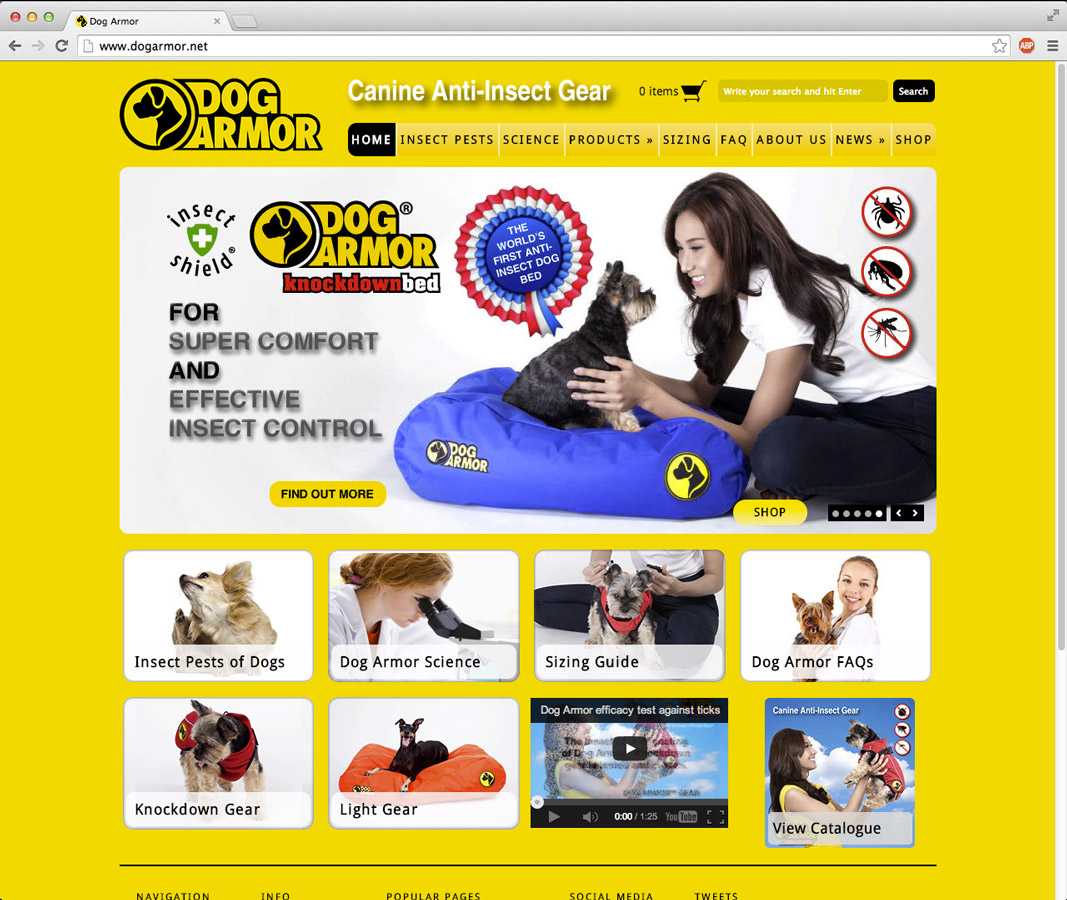 dog armor website billboards