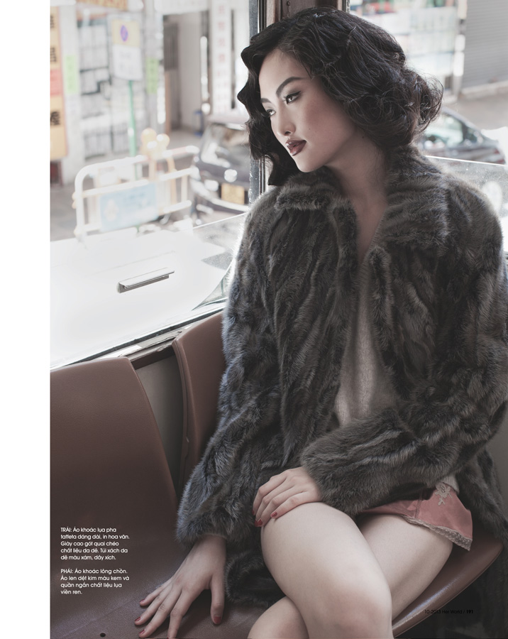 Model Jing Wen SuperMii at Hong Kong for HerWorld October 2013 Magazine Vietnam