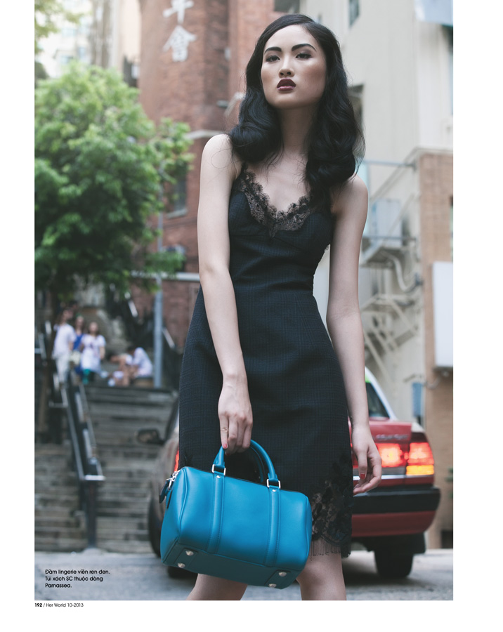 Model Jing Wen SuperMii at Hong Kong for HerWorld October 2013 Magazine Vietnam
