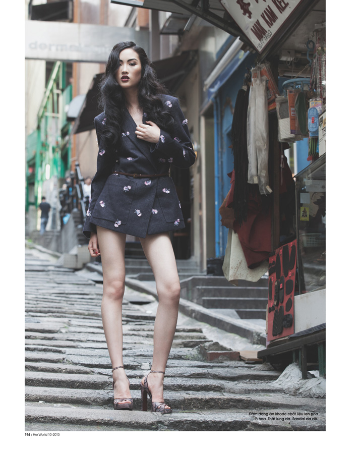 Model Jing Wen SuperMii at Hong Kong for HerWorld October 2013 Magazine Vietnam