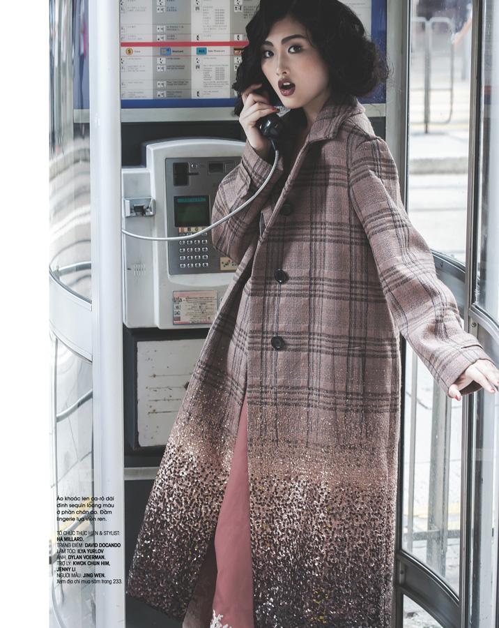 Model Jing Wen SuperMii at Hong Kong for HerWorld October 2013 Magazine Vietnam