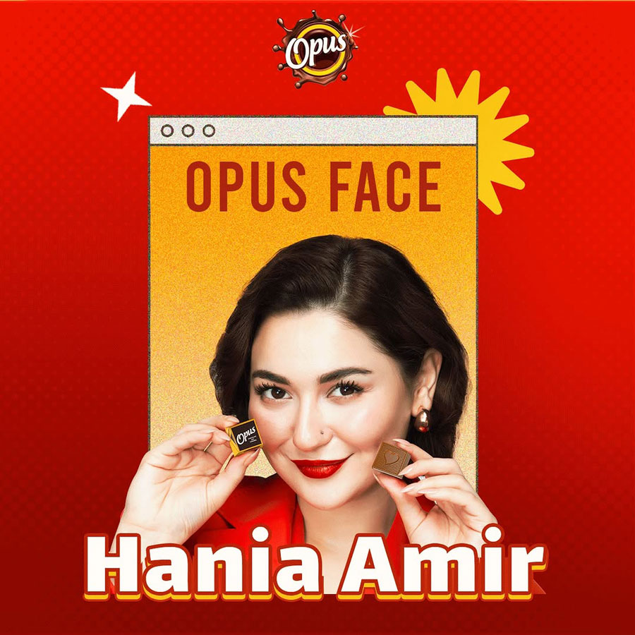 Opus Chocolate Giggly Pakistan wiith Hania Amir Advertising campaign for website billboards