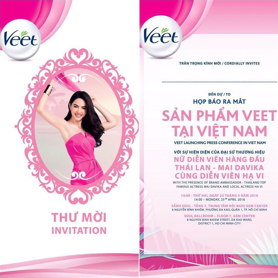 Veet Vietnam Thailand advertising campaign for Vietnam Thailand with Mai Davika Hoorne website billboards